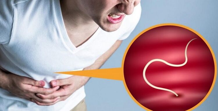 Síntomas de parasitos no corpo